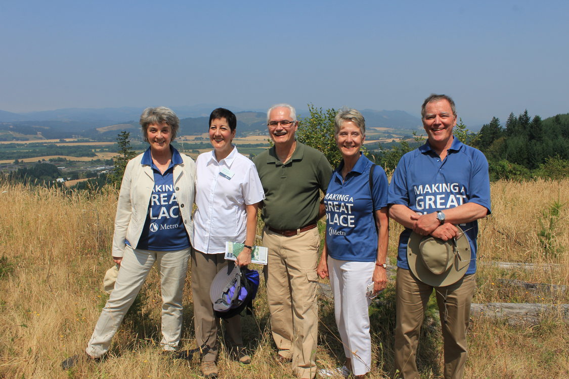 Metro councilors at Chehalem Ridge