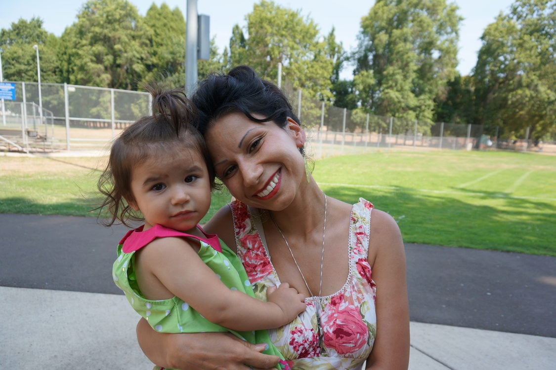 Jessica Acosta and daughter