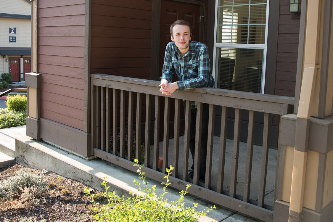 Jacob on his porch