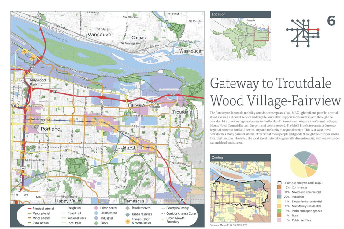 page from the mobility corridors atlas