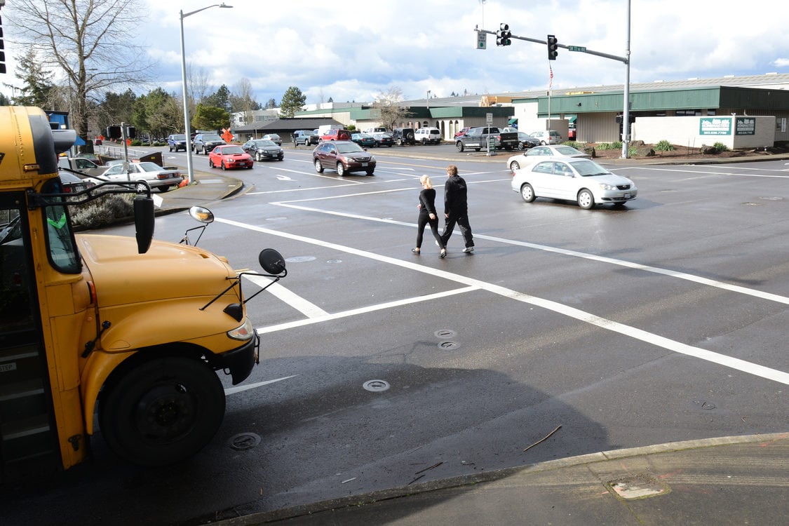 Crosswalk in southeast Tigard