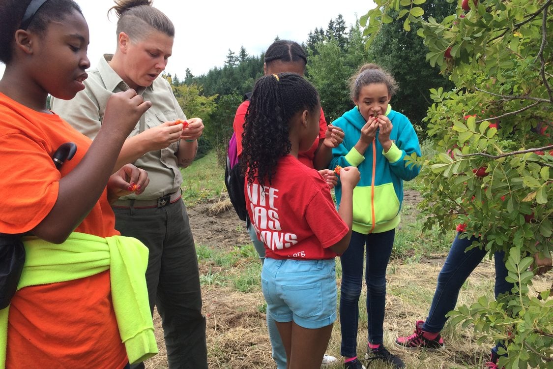 photo of Self Enhancement, Inc. students at North Abbey Creek Natural Area