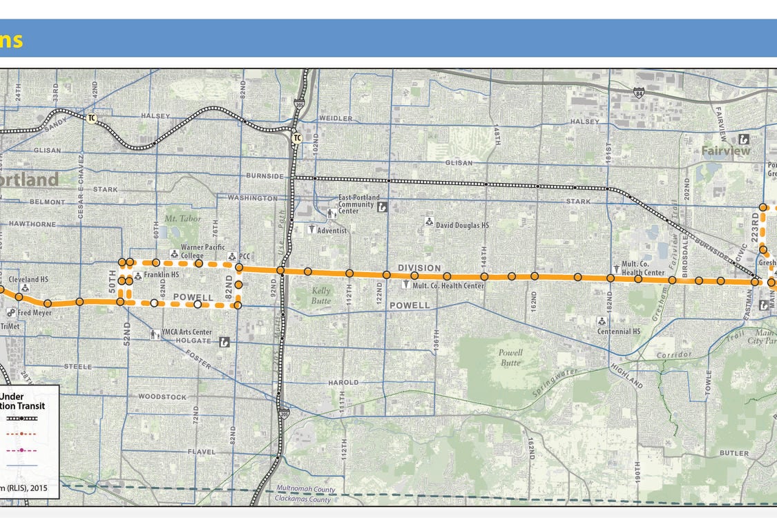 Potential station location map