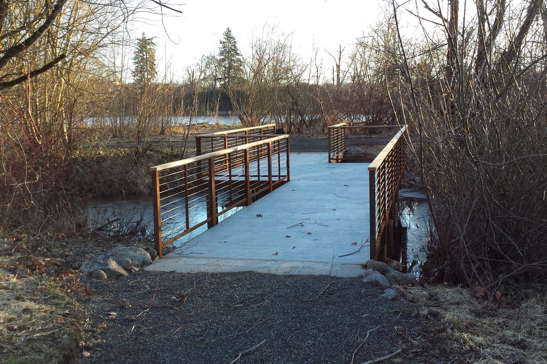 photo of new Blue Lake wetlands platform