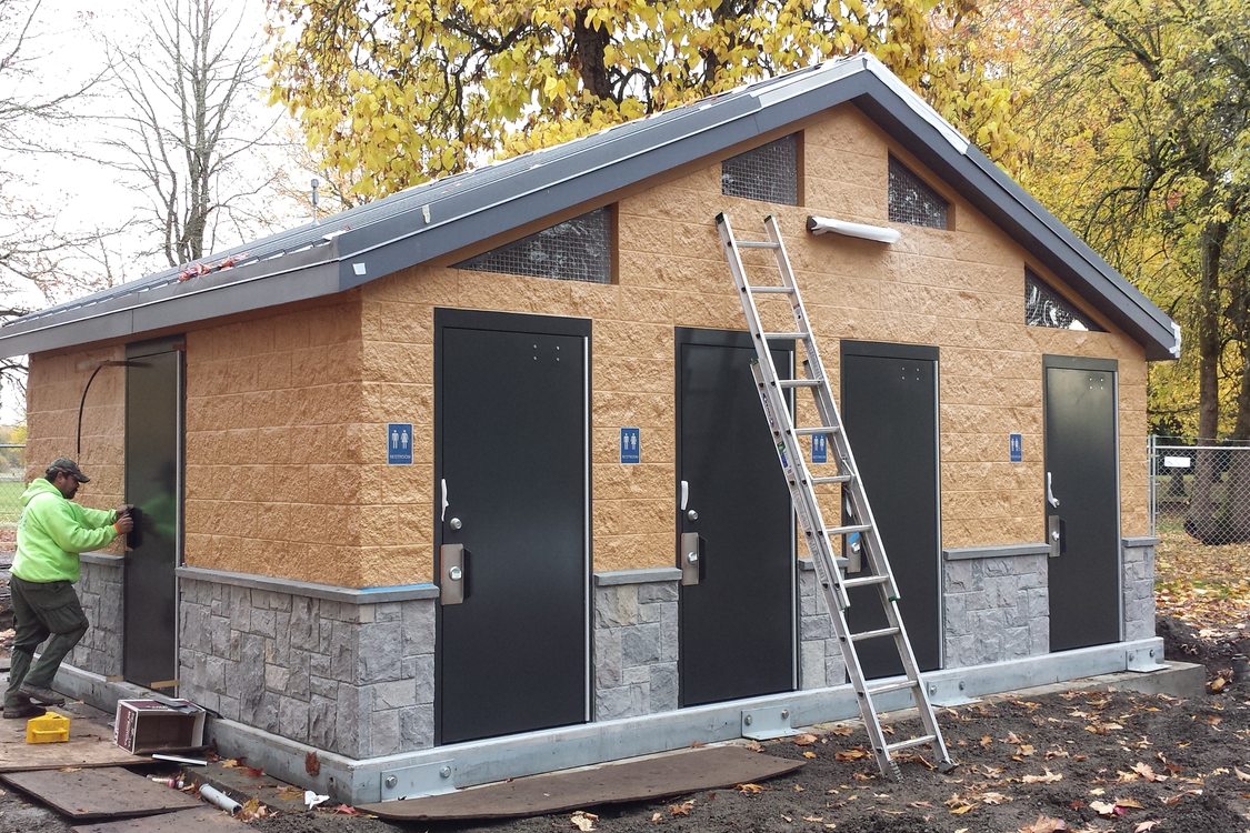 photo of new restroom at Blue Lake Regional Park