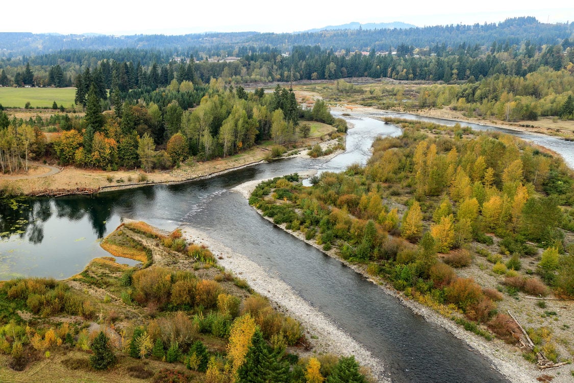 aerial photo of River Island