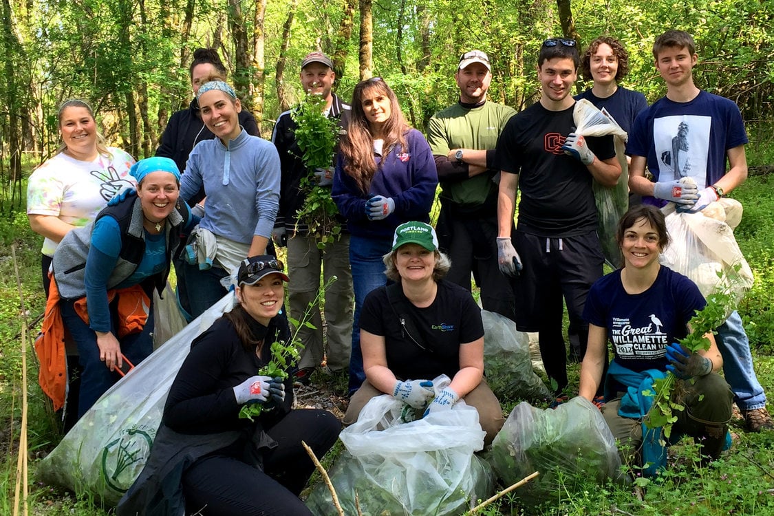 photo of volunteers at a work party