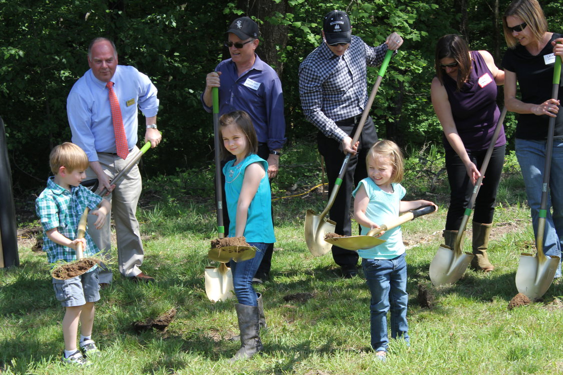 Students from the Orenco Elementary School were invited to join in the groundbreaking.