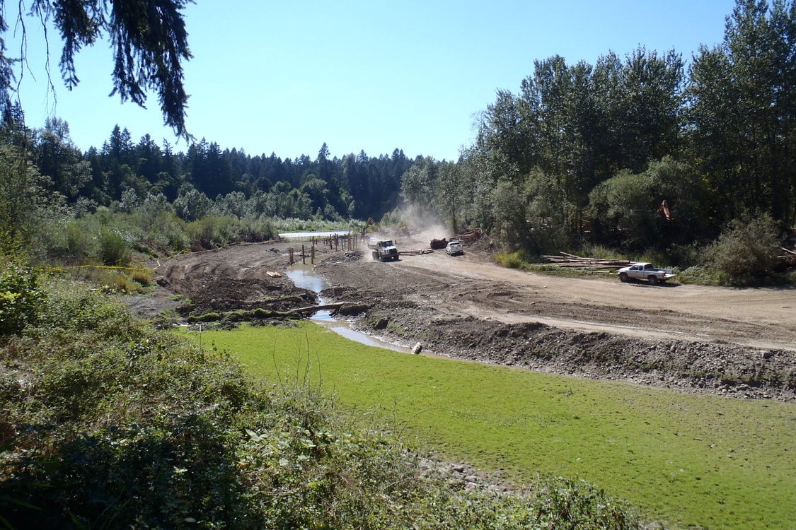 photo of restoration work at River Island north