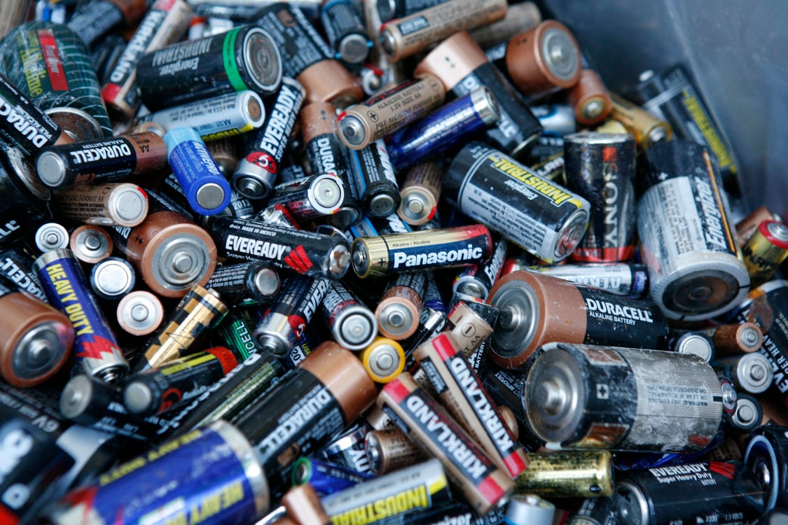photo of used batteries