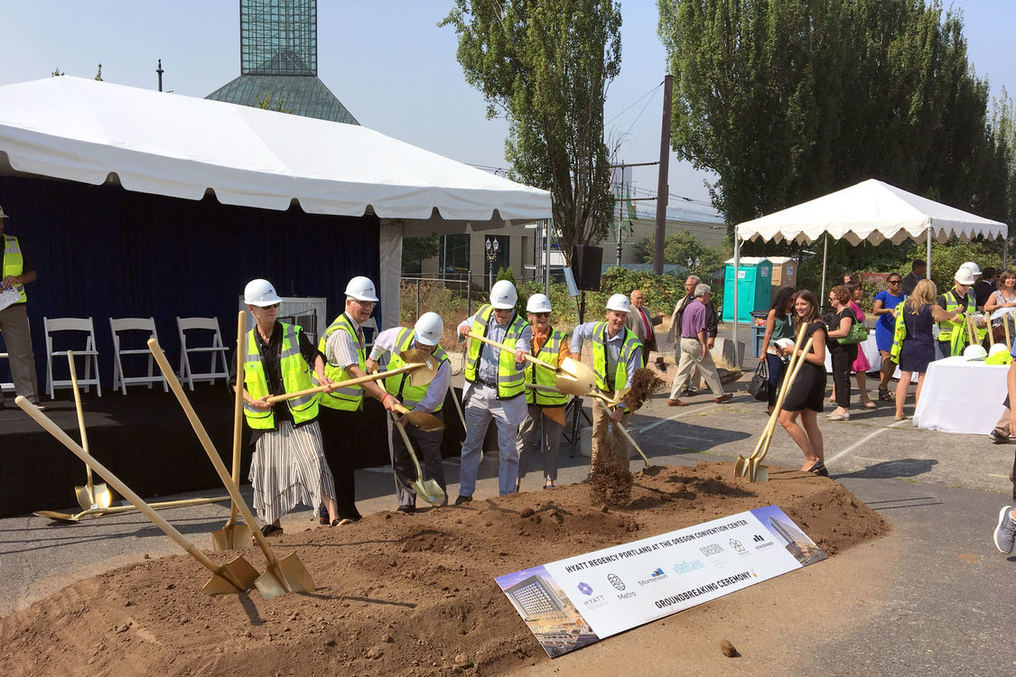 Metro Council at Oregon Convention Center Hotel groundbreaking