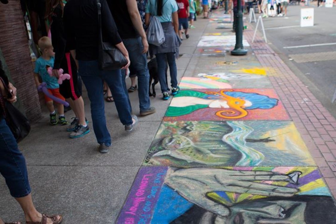 Annual chalk art festival in Forest Grove