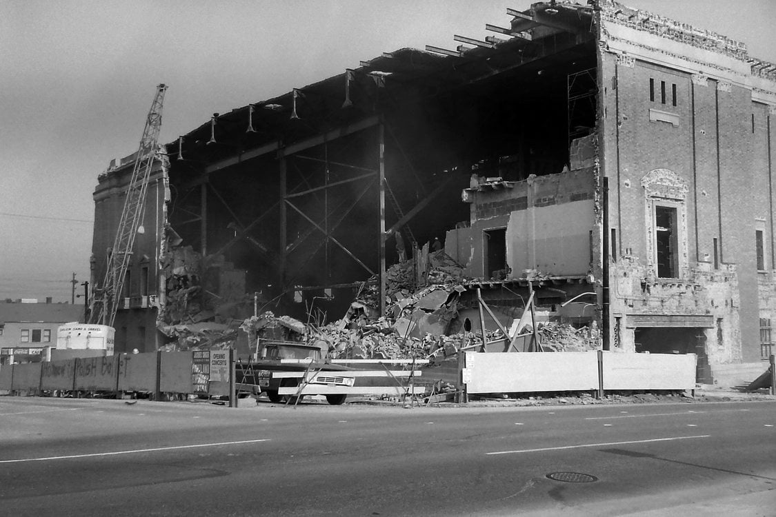 Partial demolition of the old Portland Civic Auditorium