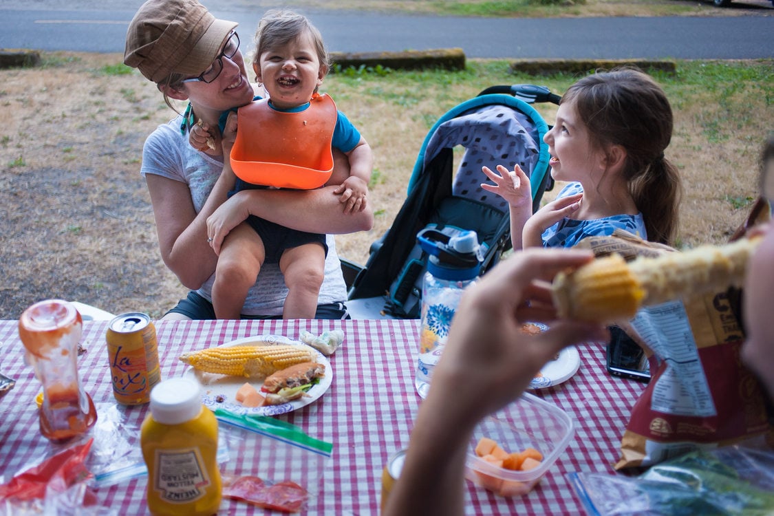 photo of picnic at Oxbow Regional Park campground