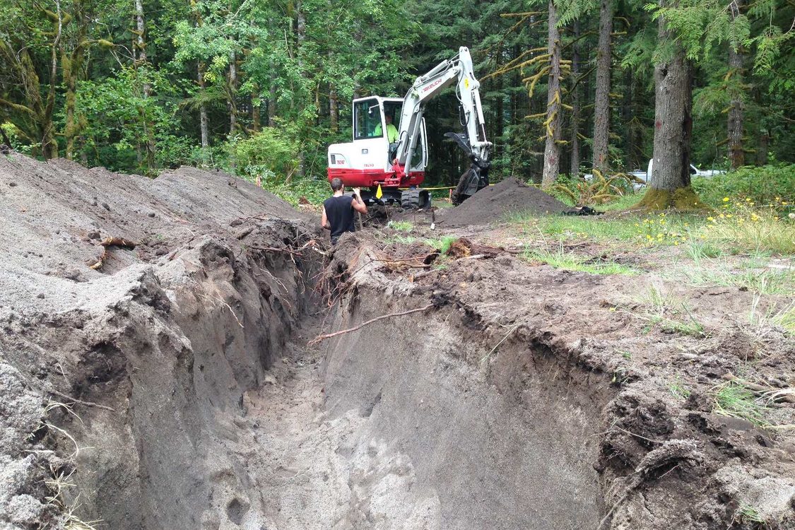 photo of construction work for new road at Oxbow Regional Park campground