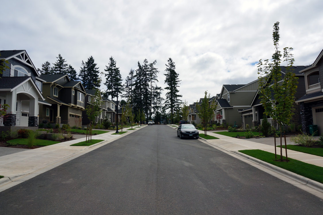 homes on a residential street