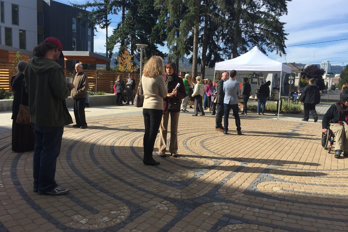 photo of labyrinth at Francis and Clare Commons