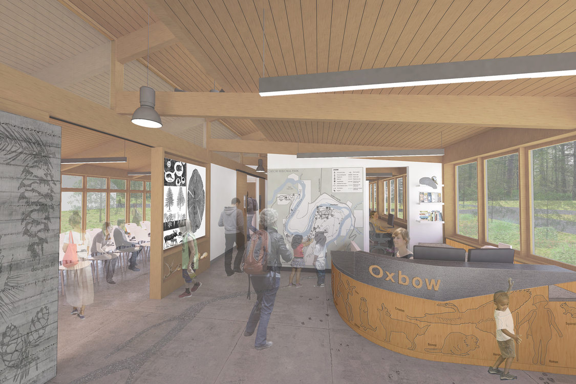 Inside view of Oxbwo Regional Park welcome center