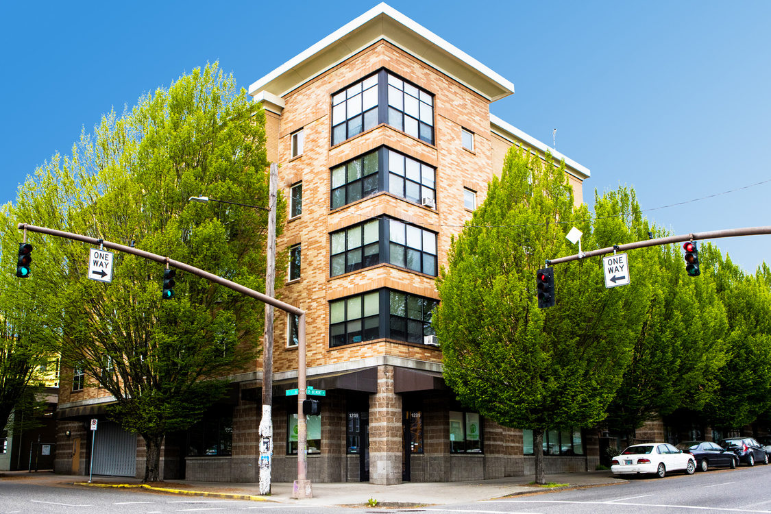 A view of Ritzdorf Court apartments in southeast Portland