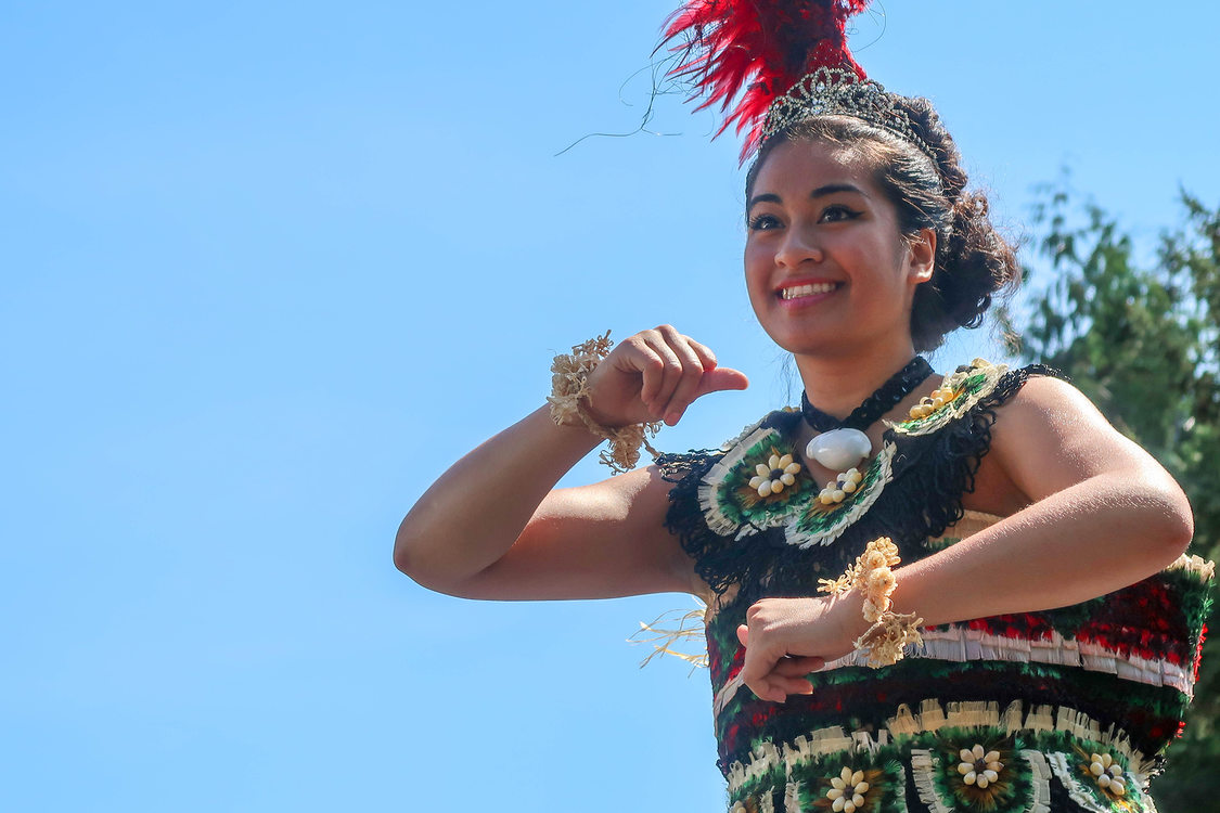 Tongan girl dancer at Tonga cultural celebration