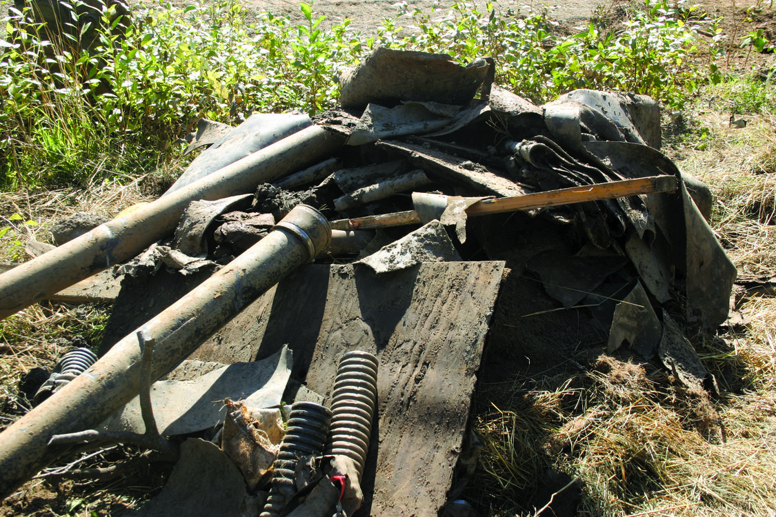 photo of debris removed from Brigman Creek