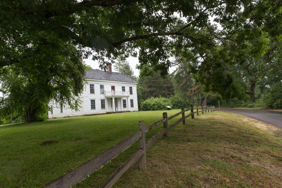 The restored 1850's Bybee Howell farmhouse at Howell Territorial Park