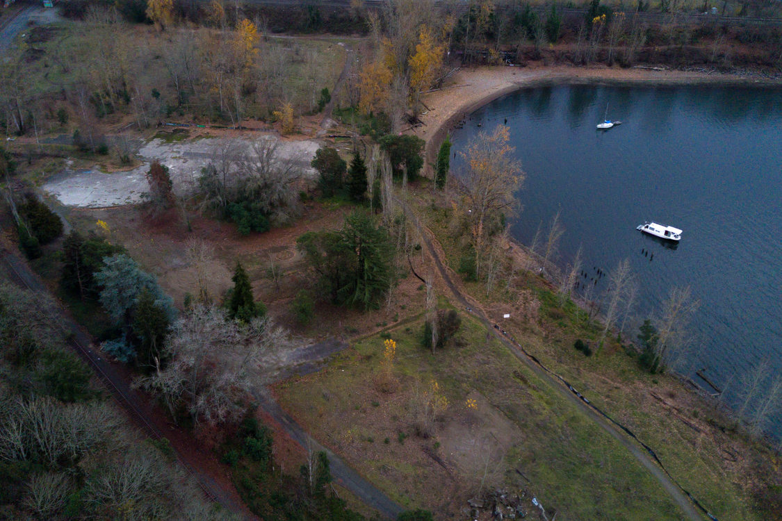 Aerial view of Willamette Cove