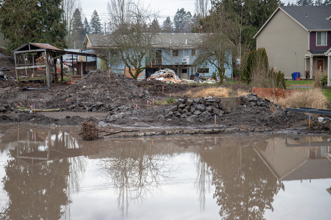 Residential property acquired by NCPRD for the park's natural play area.