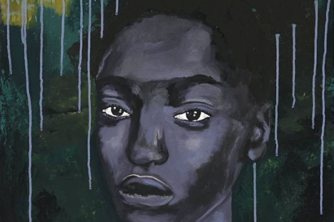 a painting of a woman by Portland artist Sade Beasley