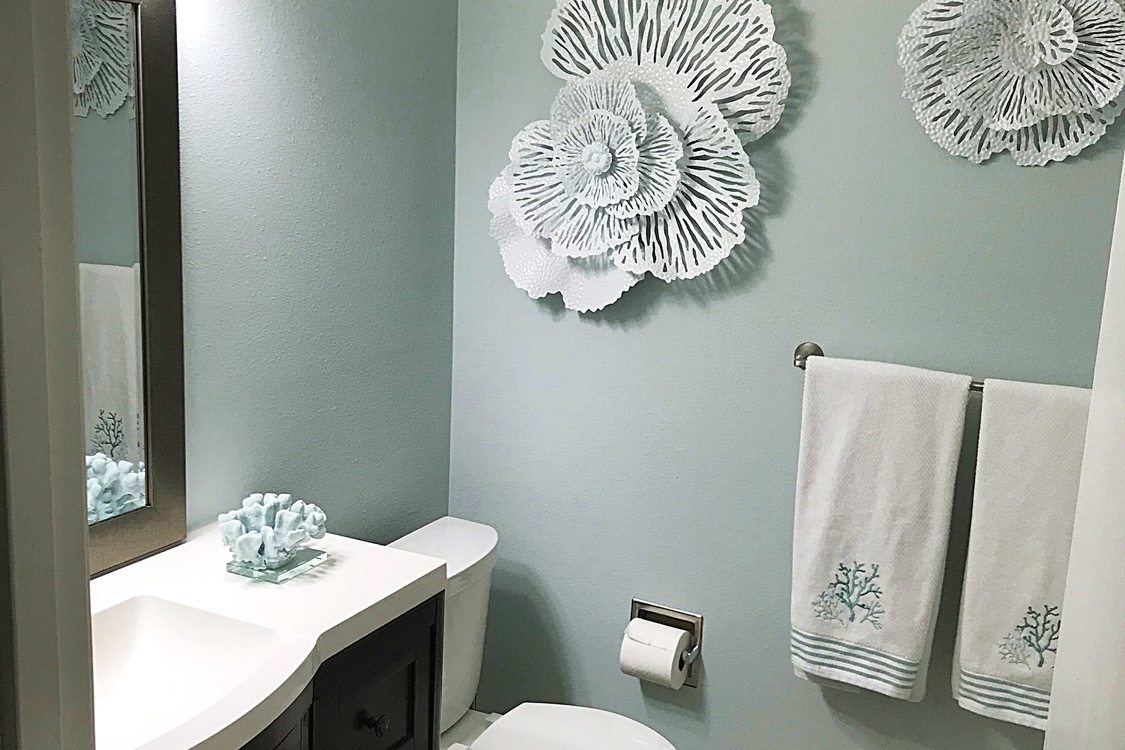 Light blue bathroom