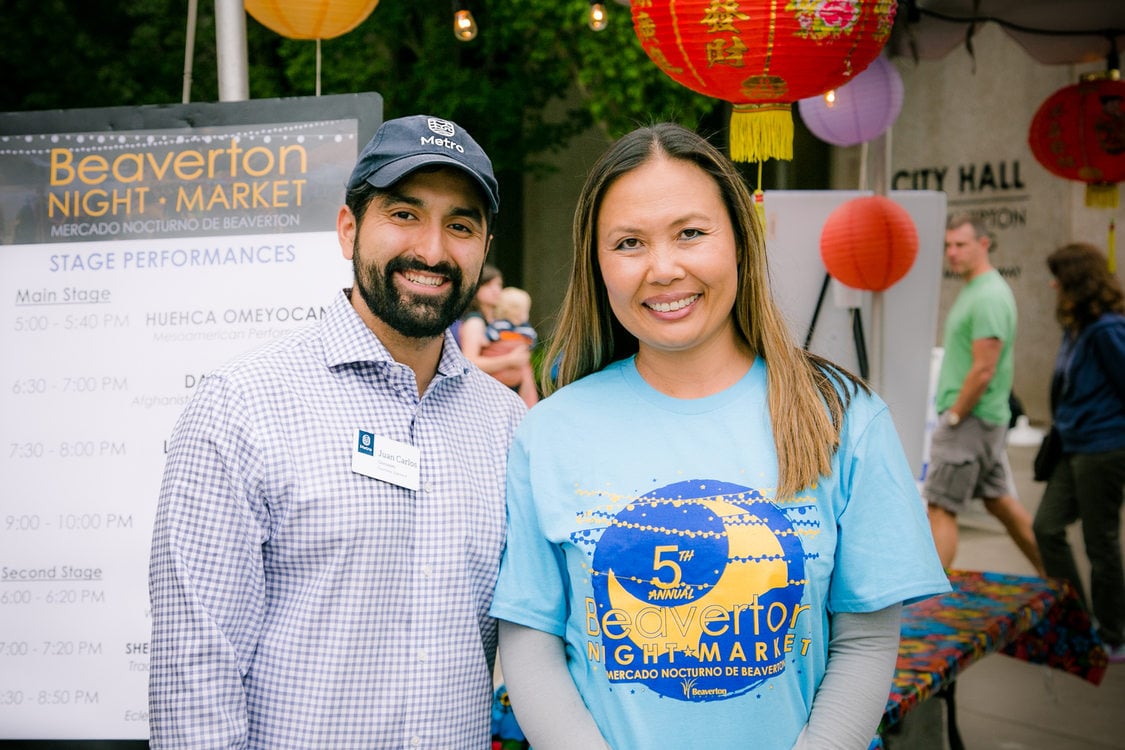 Metro Councilor Juan Carlos Gonzalez at the Beaverton night market