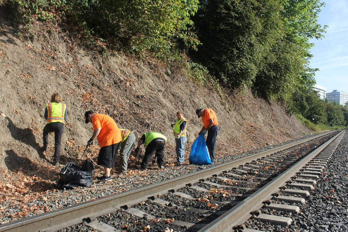 The RID Patrol cleans up trash along Sullivan's Gulch