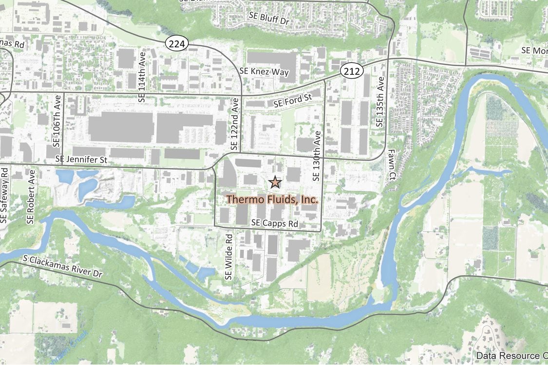 Thermo Fluids Inc. facility location map