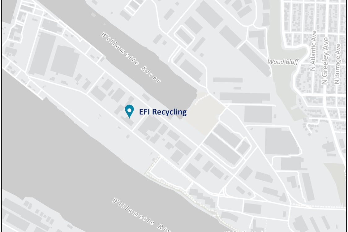 Map of EFI Recycling facility