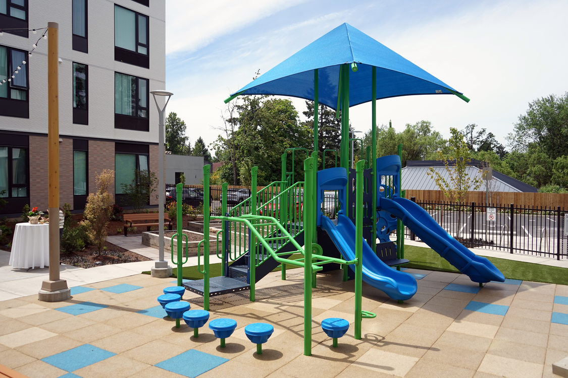 Apartment building play structure.