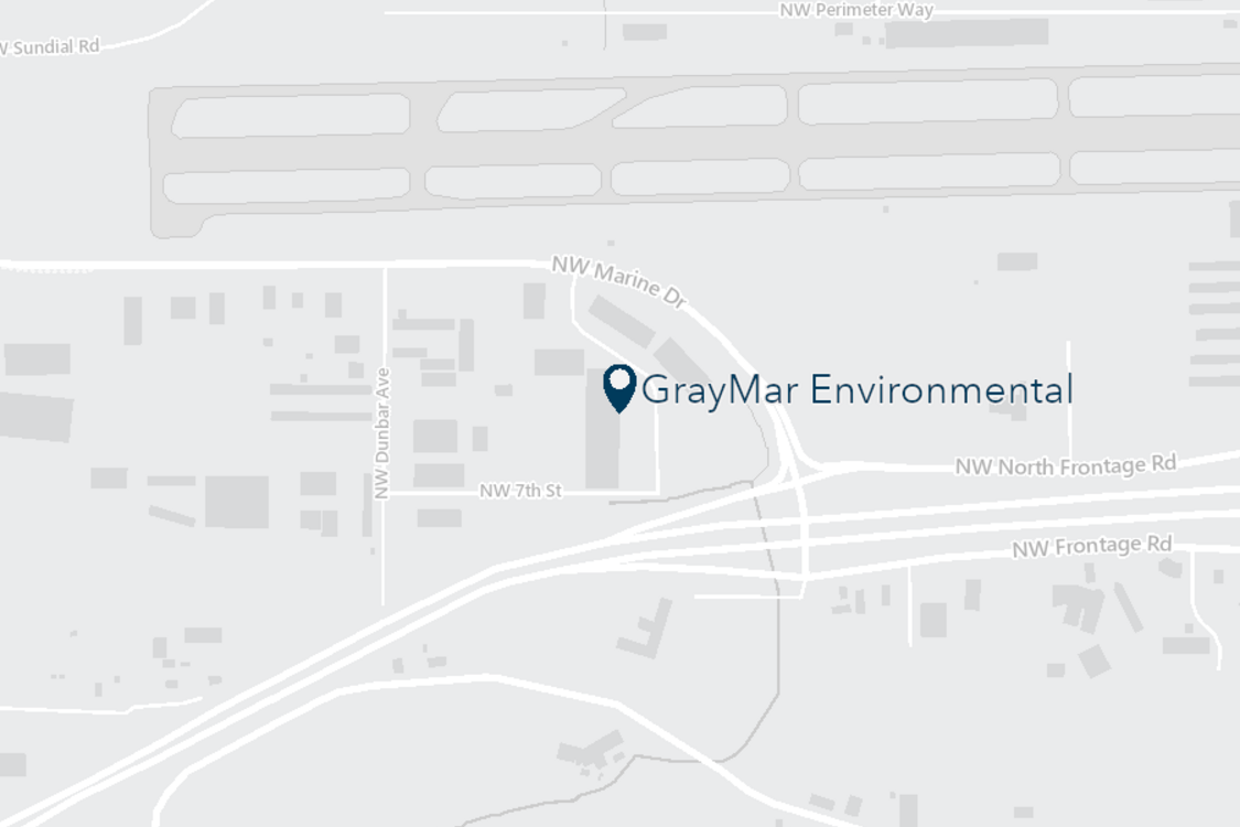 Map showing the location of GrayMar Environmental in Troutdale Oregon