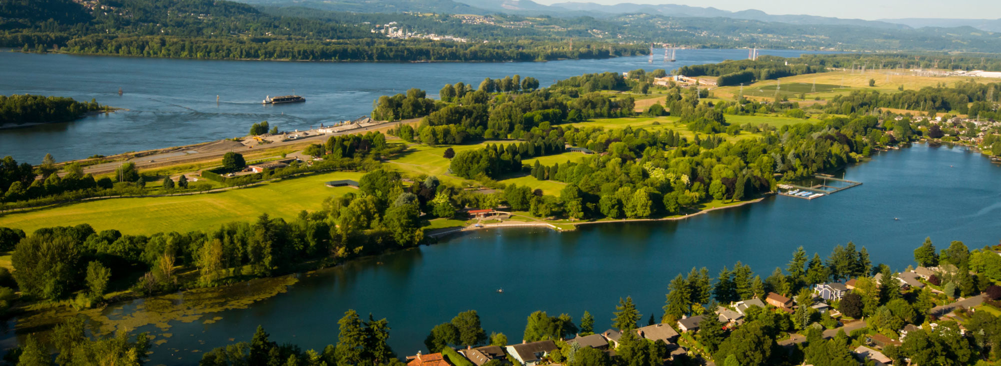 aerial photo of Blue Lake Regional Park