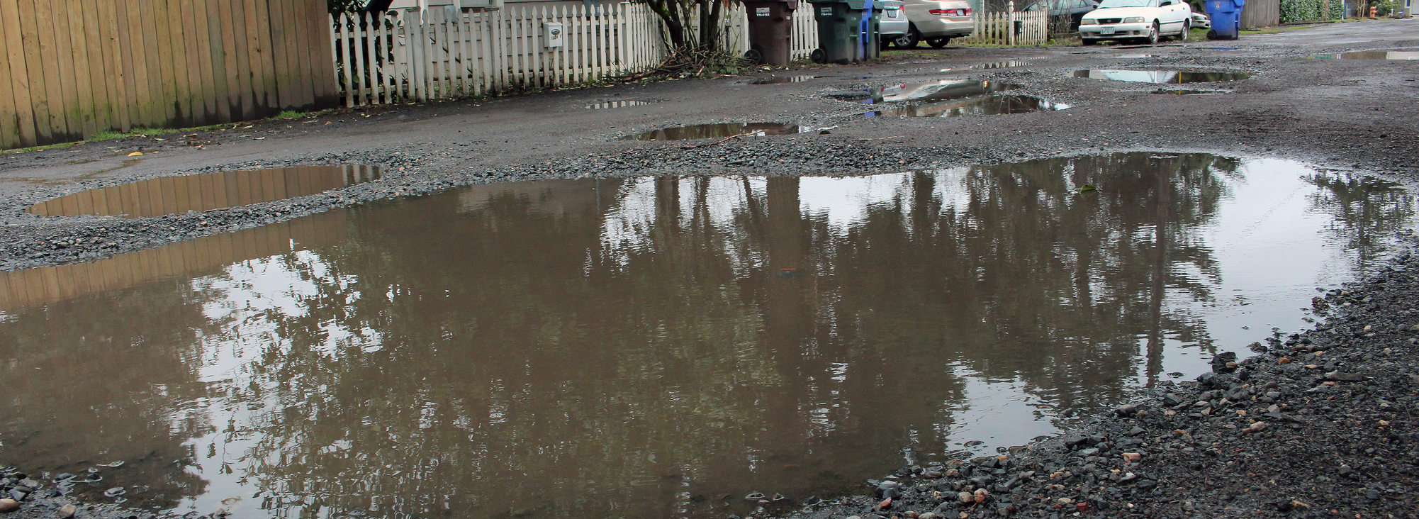 image of unpaved city street