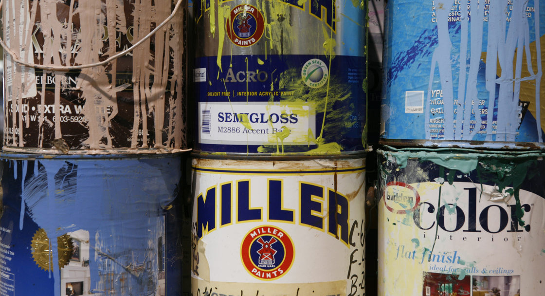 photo of used paint cans