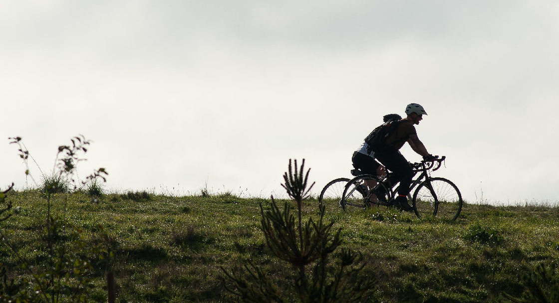 bike riders near the Gleason boat ramp