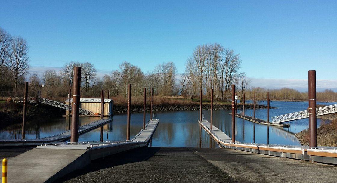 photo of new docks at Chinook Landing Marine Park