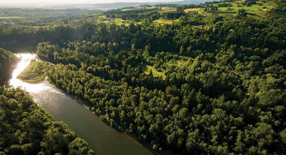 aerial photo of Oxbow Regional Park