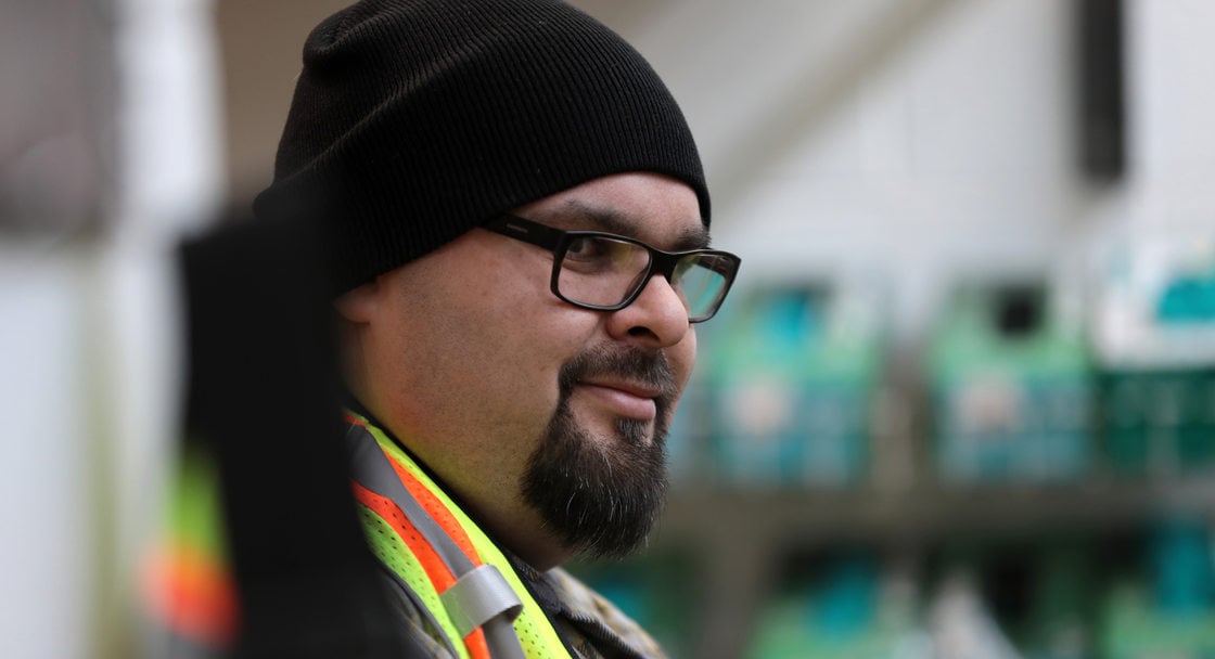 Close up on a smiling Metro employee