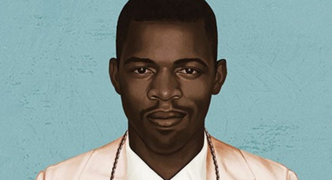 publicity image of Congressman John Lewis wearing a sign around his neck reading "John Lewis: Good Trouble" for the film of the same name