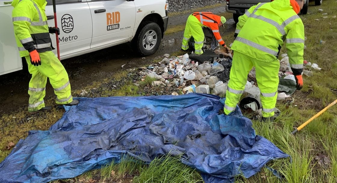 RID Patrol crew cleans up dumped garbage in Sullivan's Gulch